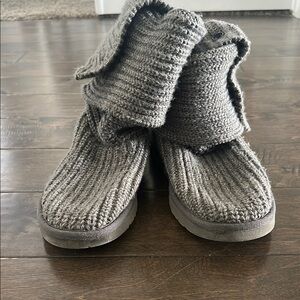 UGG Gray Knit Boots
